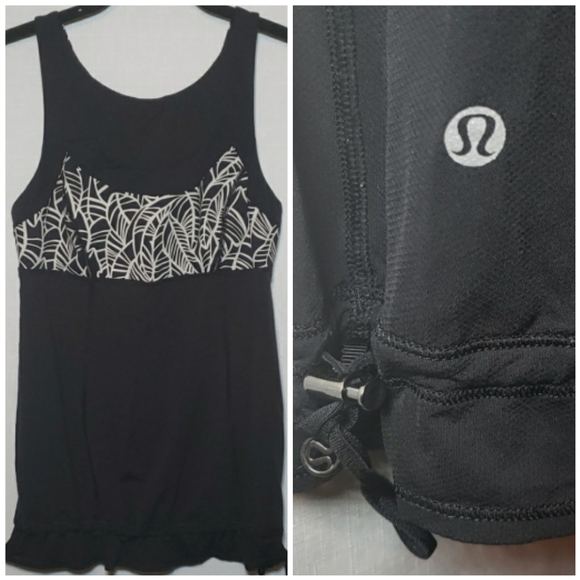 lululemon athletica Tops - Lululemon Athletic Waist Drawstring Leaf Tank Top